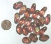 20 18x12mm Four Sided Twisted Ovals - Pink Lustre